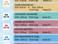 Activiteiten jongeren in kerstvakantie