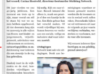 Afsluitend interview directeur Netwerk in Nieuwsblad Hoorn