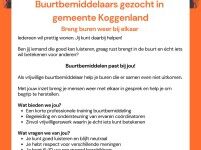 Buurtbemiddelaars gezocht in gemeente Koggenland