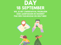 World CleanUp Day op zaterdag 18 september!